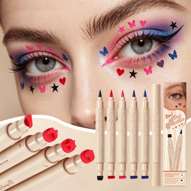 Beauty Mark Makeup - Double-Ended Stamp Eyeliner Colorful Star Heart