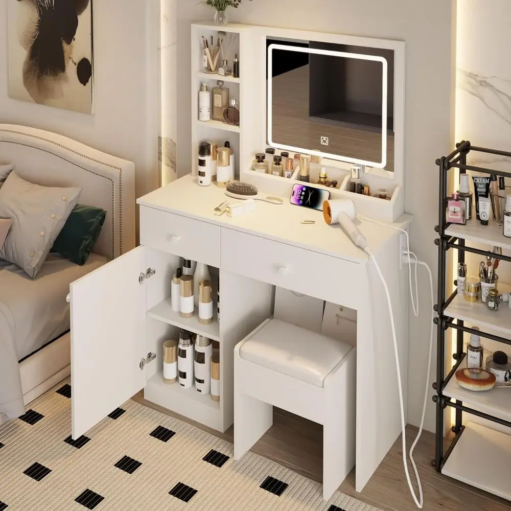 Beauty Makeup Outlet - Dring Table Set, Large Storage Space