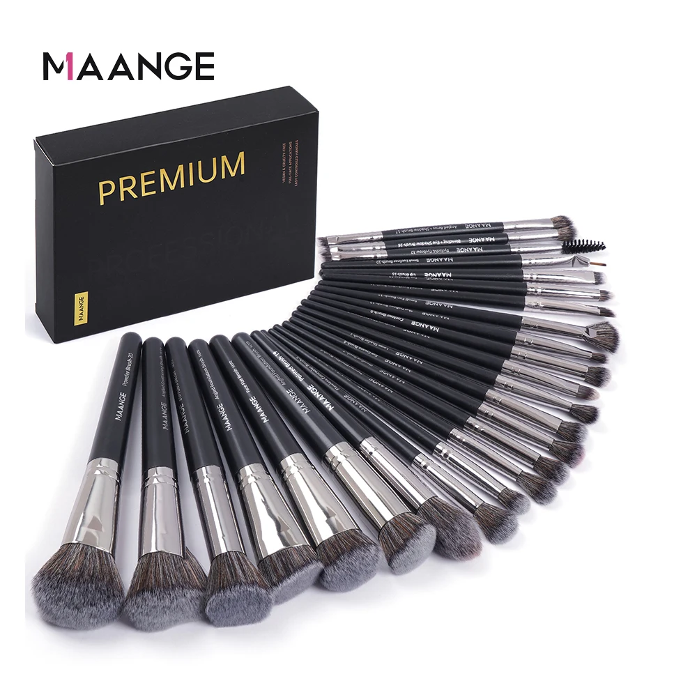Huda Beauty Makeup Brush Set - MAANGE Professional Gift Box 25 Pieces