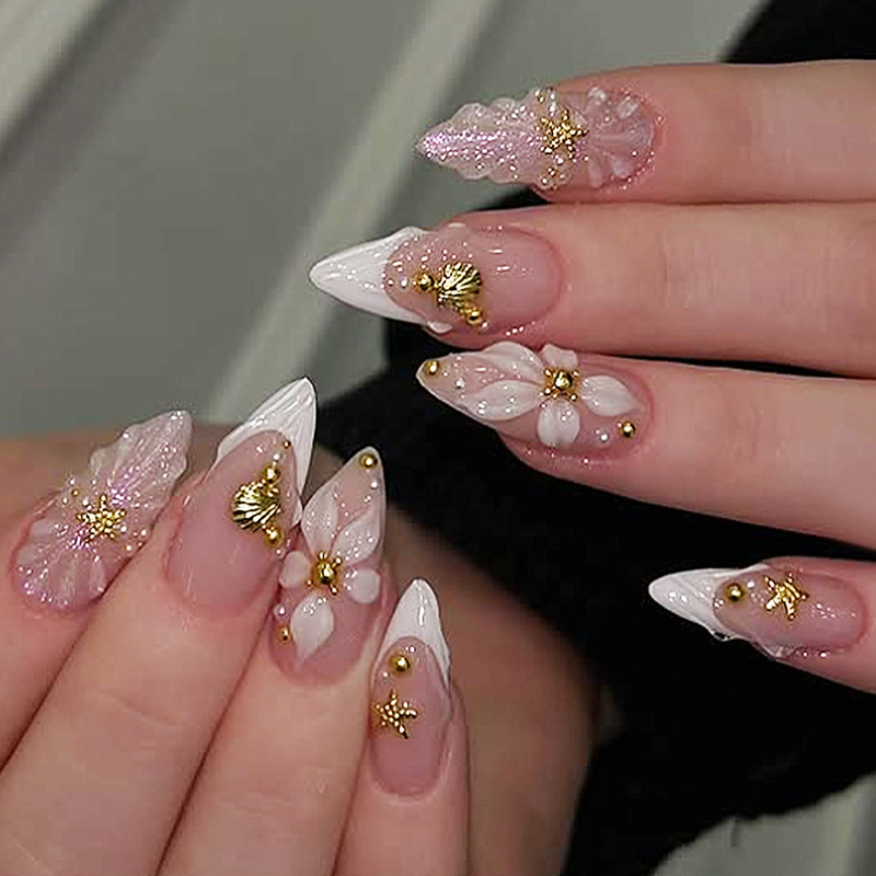 Nail Extension Tips - 24pcs Finished Almond Press on Nails