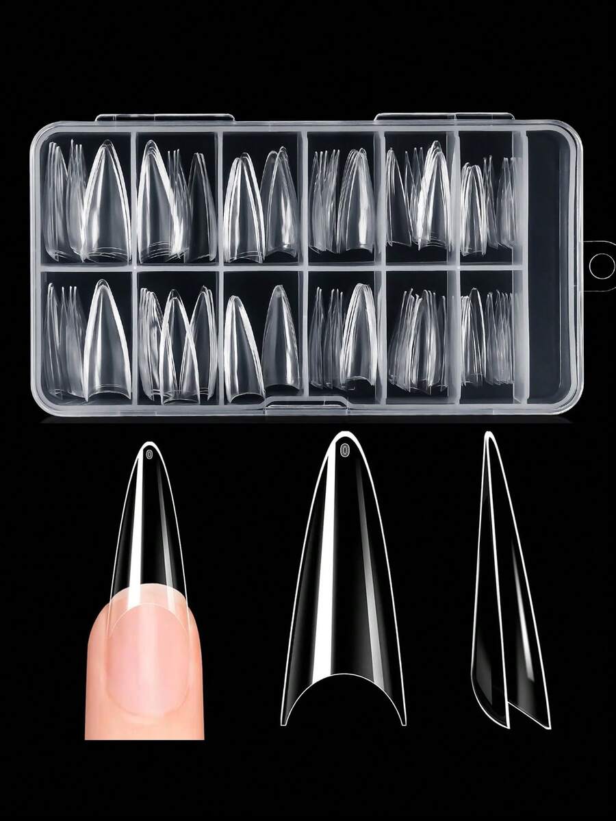 Nail Extension Tips - 120pcs Clear Duck Nail Tips Acrylic