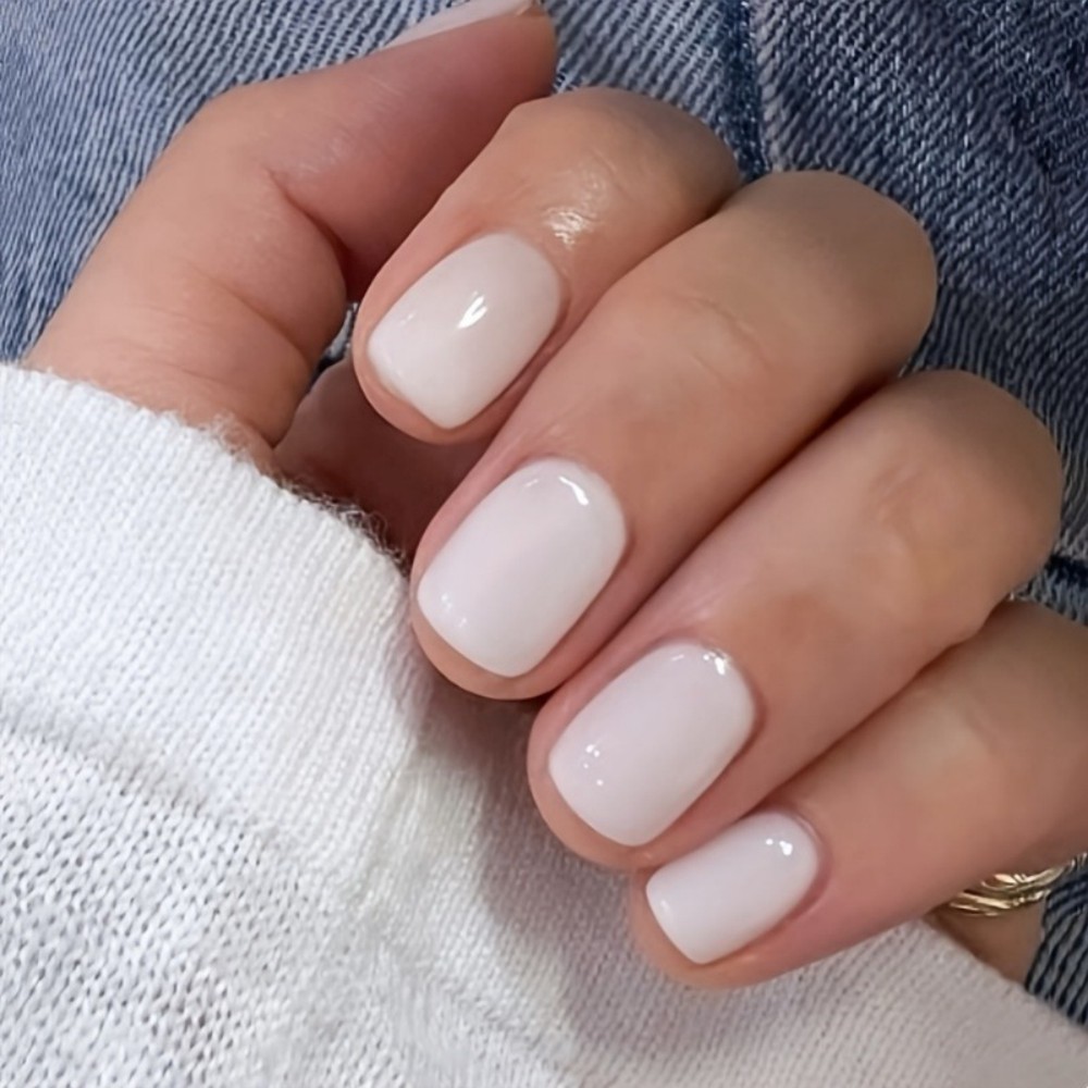 Nail Extension Tips - 24PCS Milky White Press on Nails