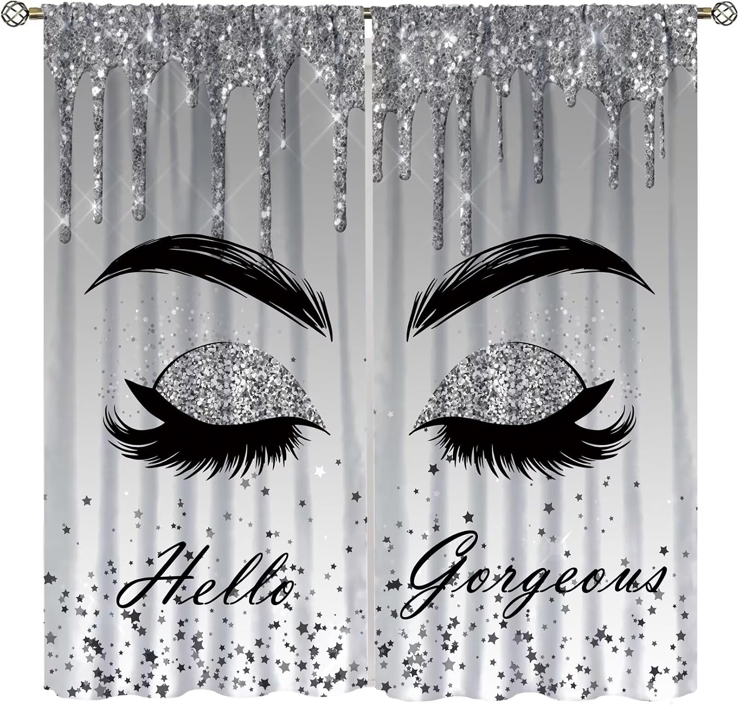 Silver Glitter Drip Eyelash Cu - Beauty Makeup Filter recension och pris