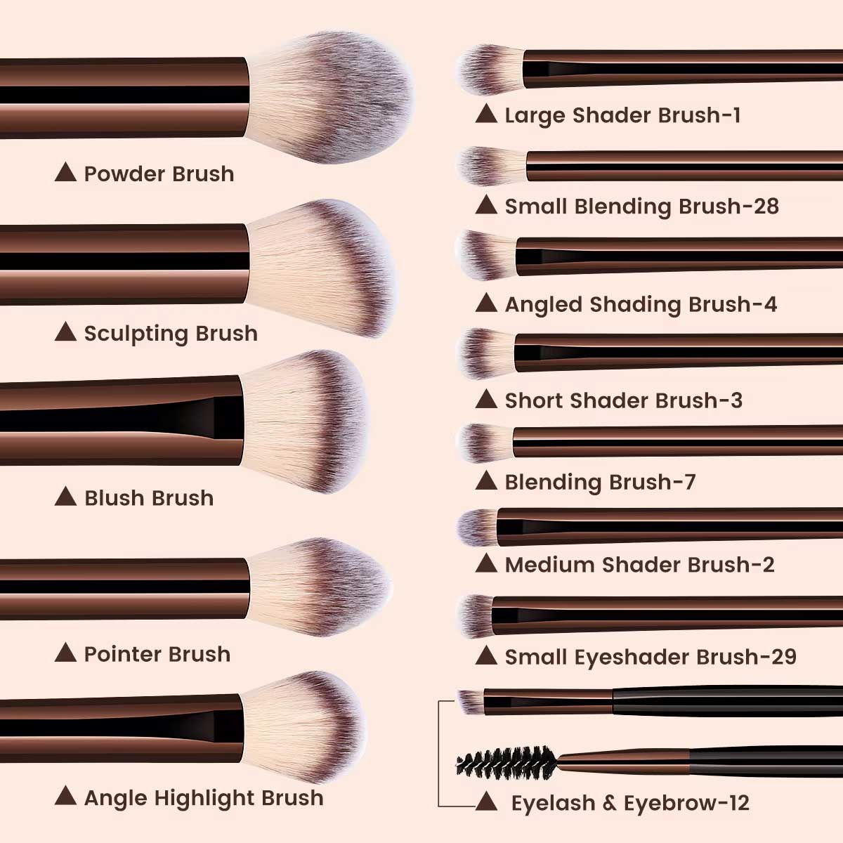 13PCS Makeup Brush Set Foundat - Huda Beauty Makeup Brush Set recension och pris