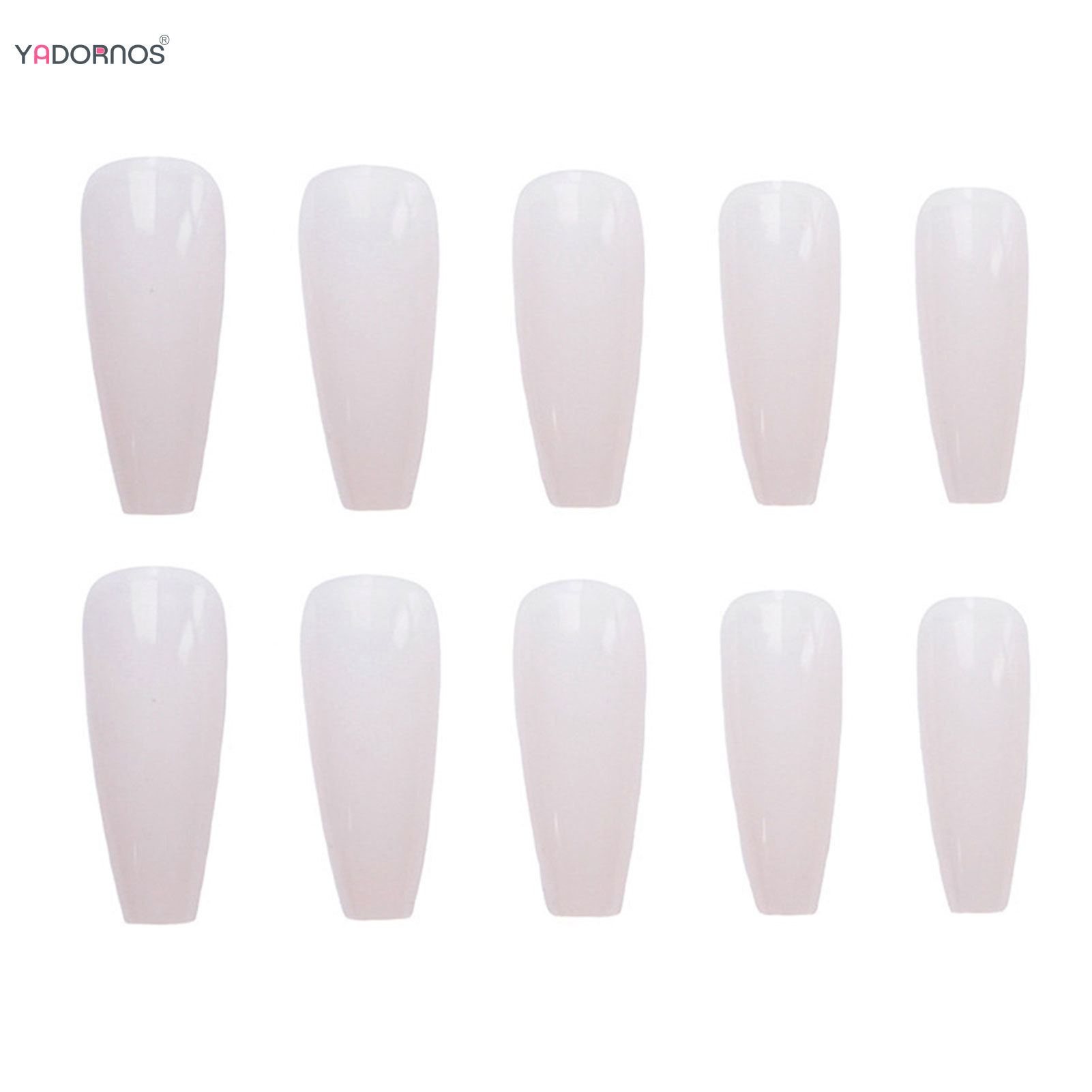 Nude Color Long Ballet Fake Na - Nail Extension Tips recension och pris