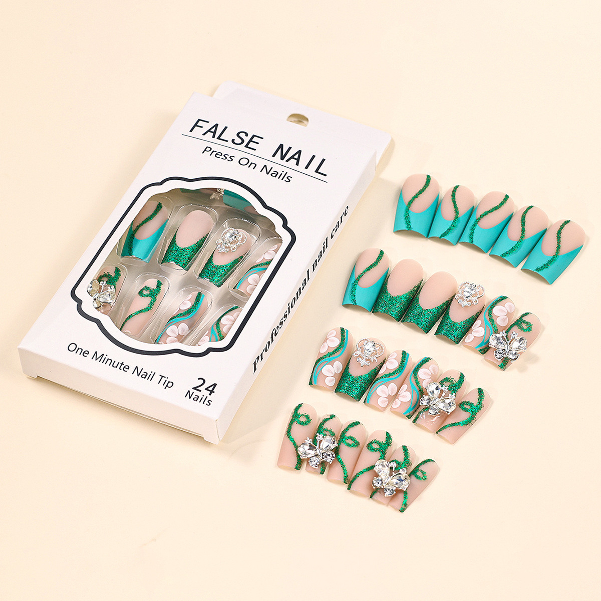 Long Coffin Press on Nails Bal - Nail Extension Tips recension och pris
