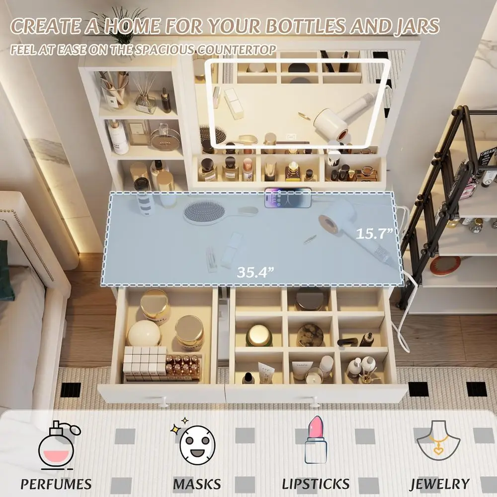 Dring Table Set, Large Storage - Beauty Makeup Outlet recension och pris