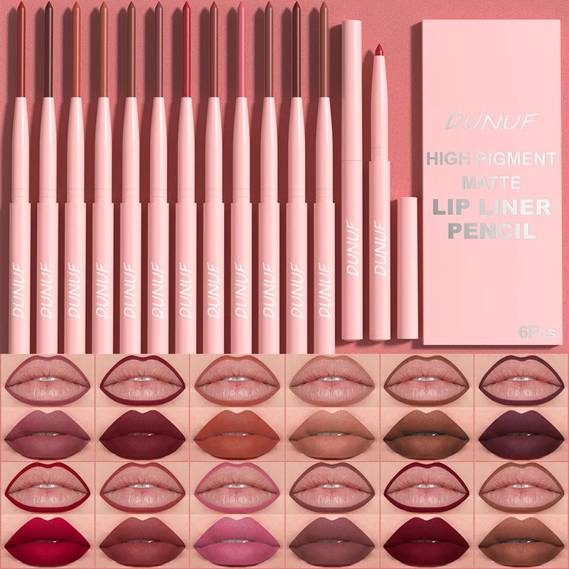 6pcs/Set Lip Liner Pen Set Lon - X Beauty Makeup recension och pris