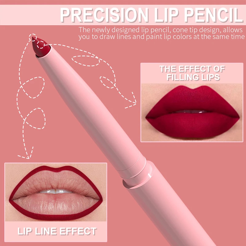 6pcs/Set Lip Liner Pen Set Lon - X Beauty Makeup recension och pris