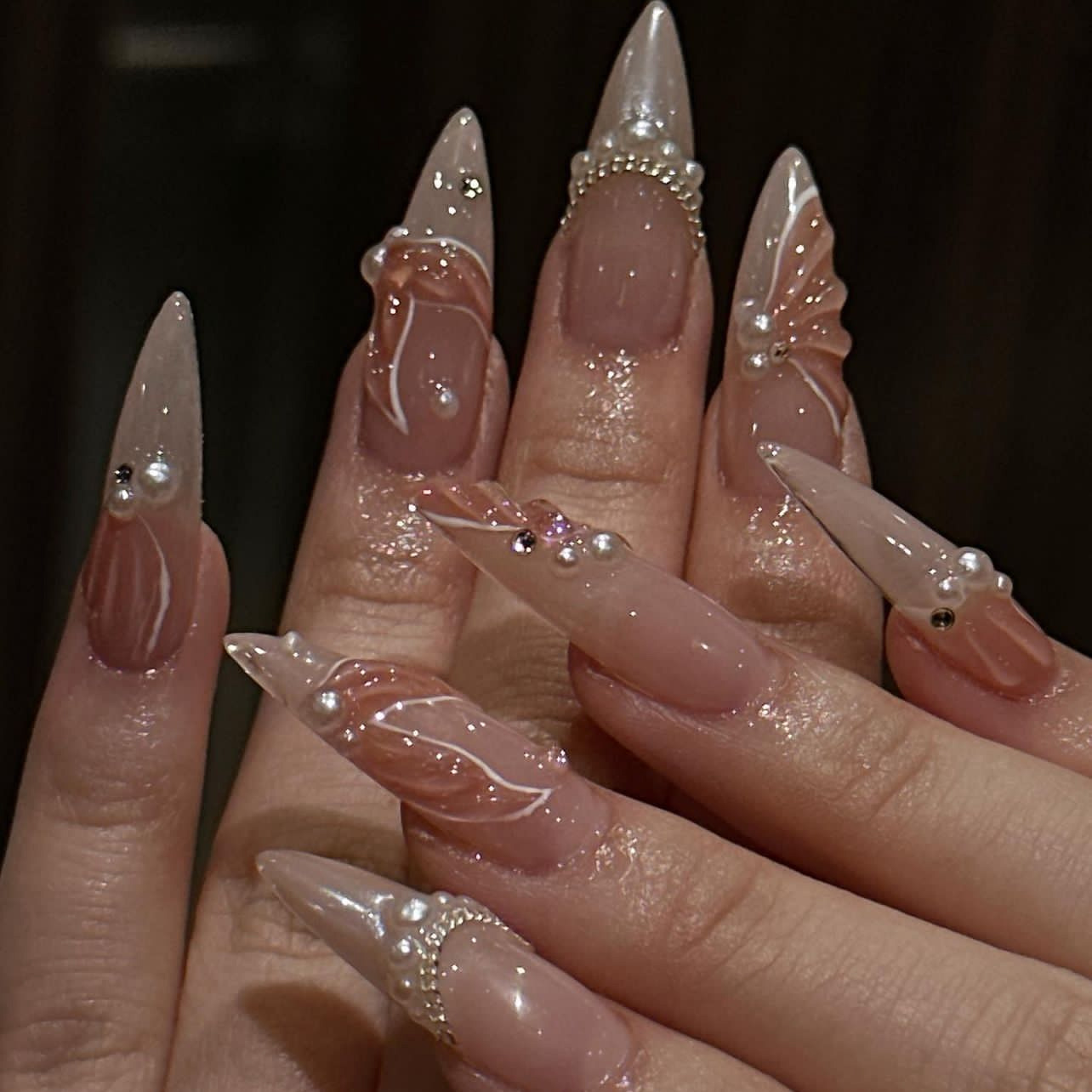 24pcs Fashion Rhinestone Press - Nail Extension Tips recension och pris