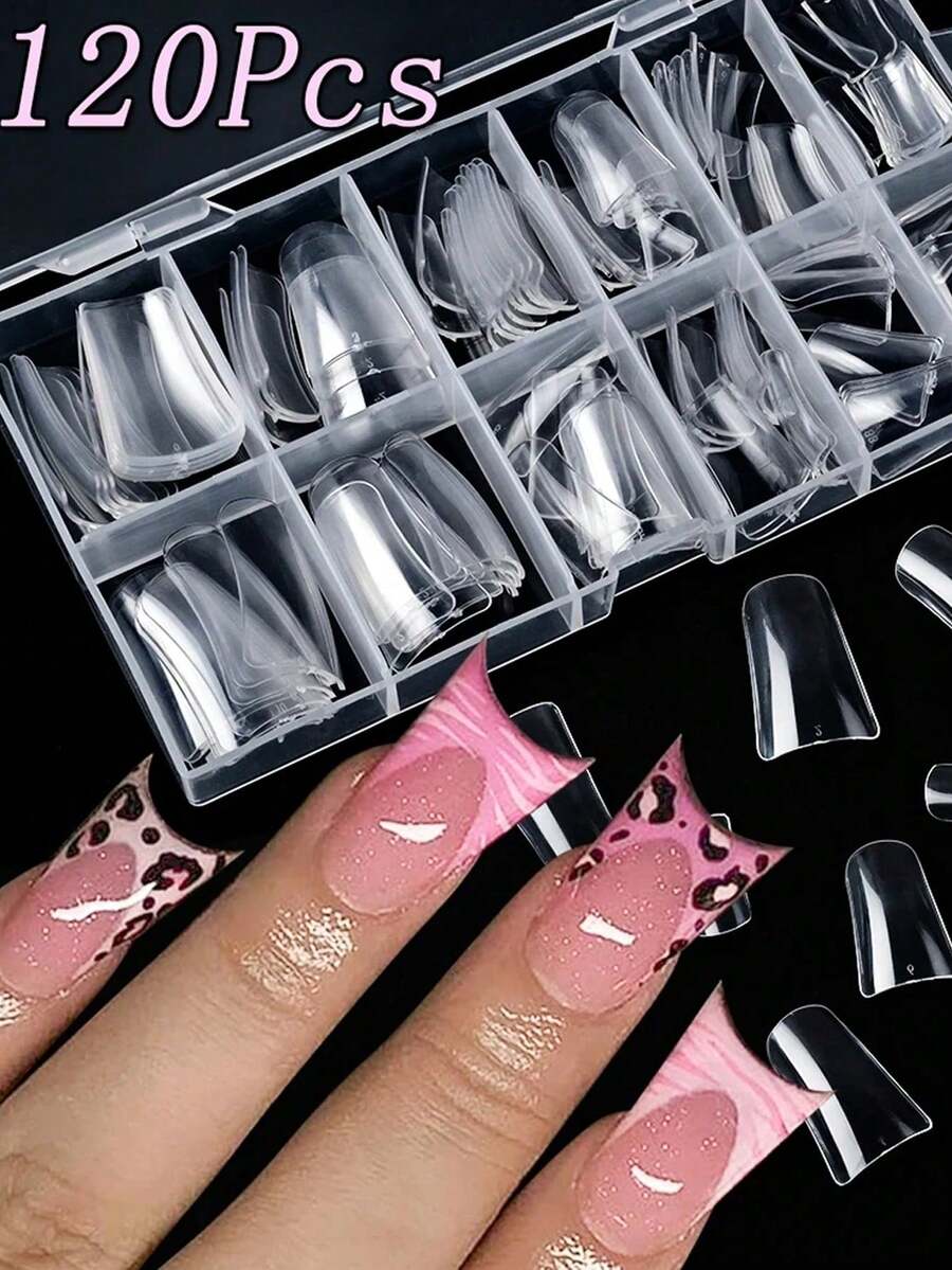 120pcs Clear Duck Nail Tips Ac - Nail Extension Tips recension och pris