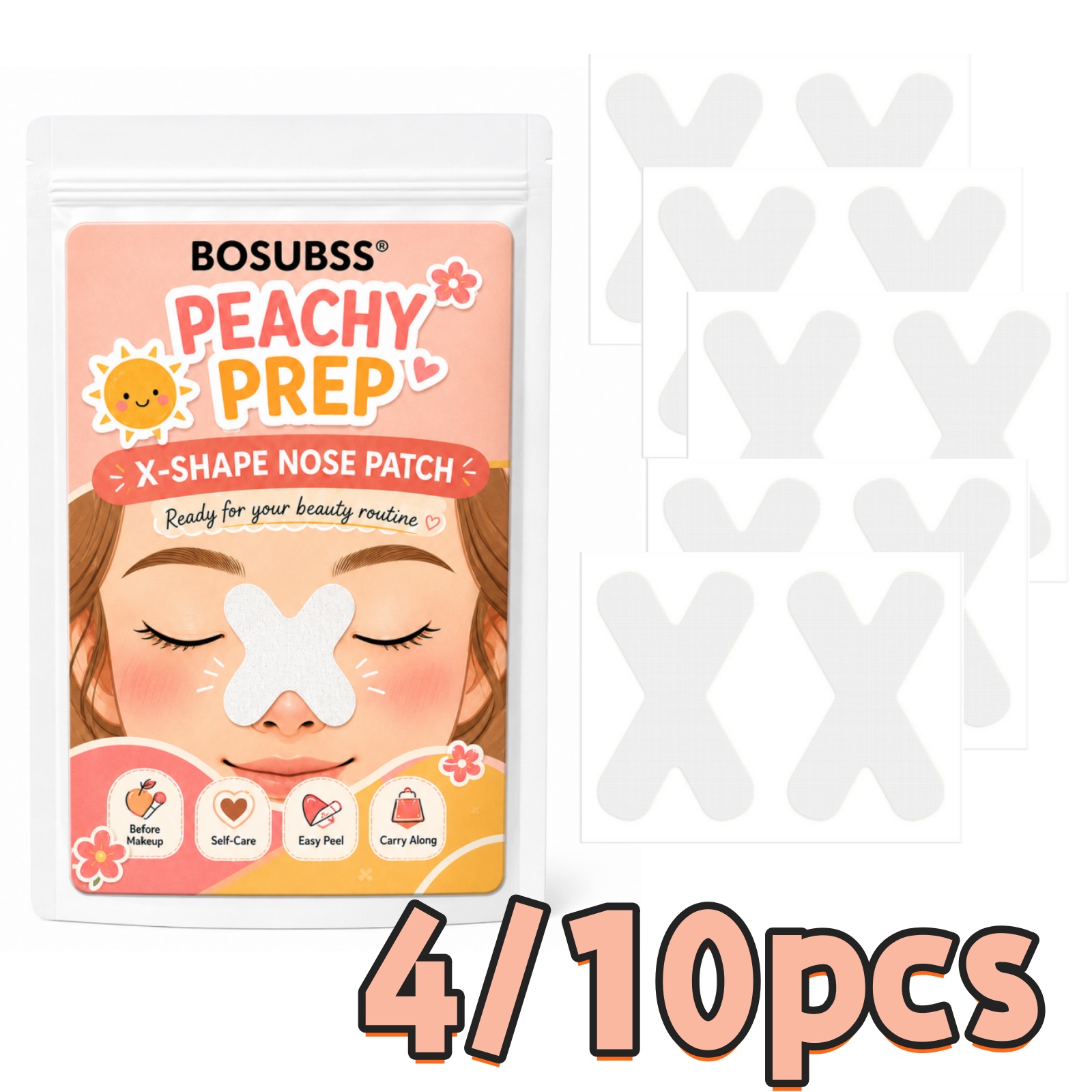 4/10 Pcs X-Shape Nose Patch Se - X Beauty Makeup recension och pris